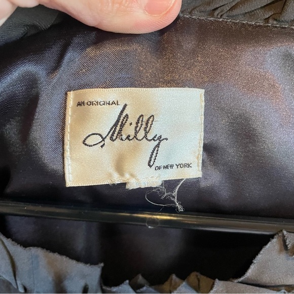 Vintage Milly of New York Silk Ruffle Dress Fully Lined - Picture 4 of 7